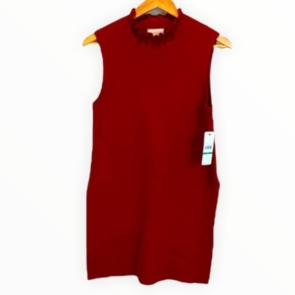 Laundry by Shelli Segal Ribbed Sleeveless Tunic Top Red Women’s Size Large NWT! - Picture 1 of 9